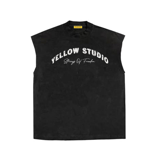 SOF Washed Black sleeveless T-shirt image 0